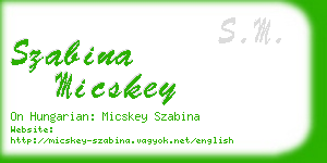 szabina micskey business card